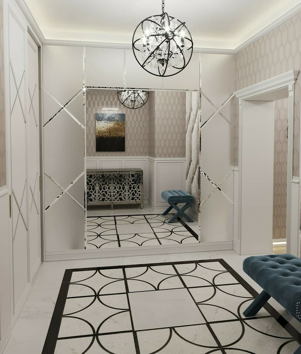 прихожая квартиры неоклассика