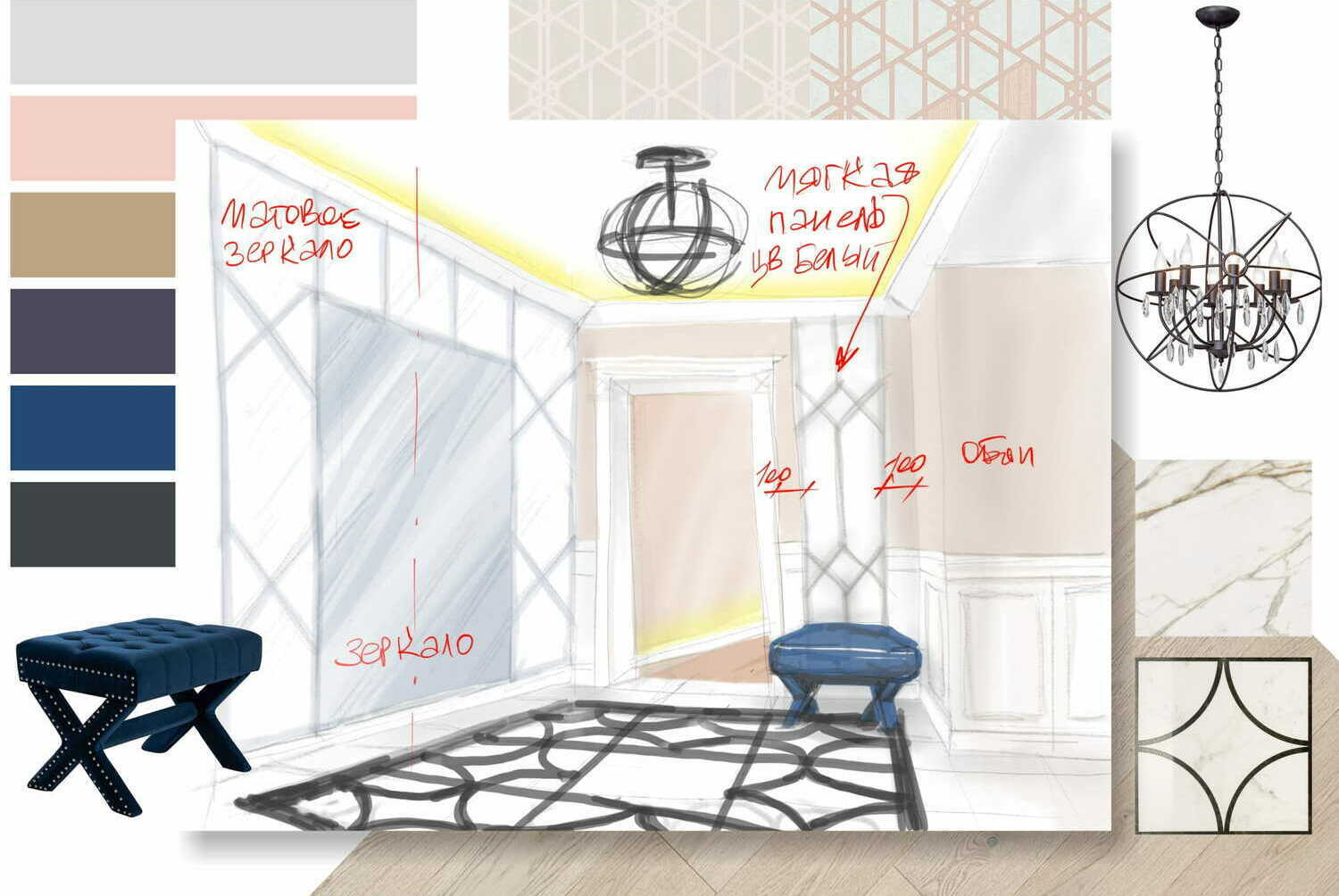 эскиз прихожей